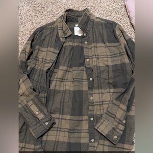 Plaid Button-Up Shirt